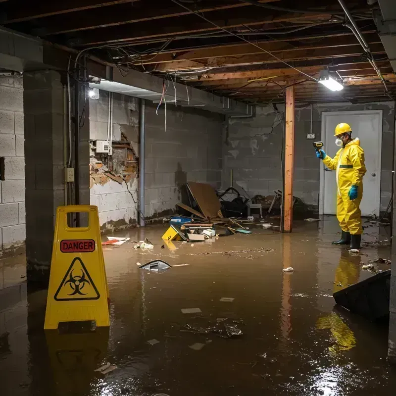 Flooded Basement Electrical Hazard in West Sacramento, CA Property